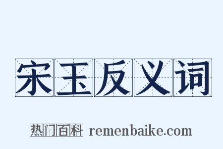 宋玉反义词是什么意思的图片
